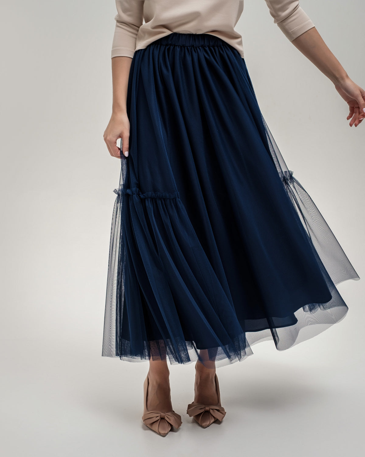 Long tulle skirt