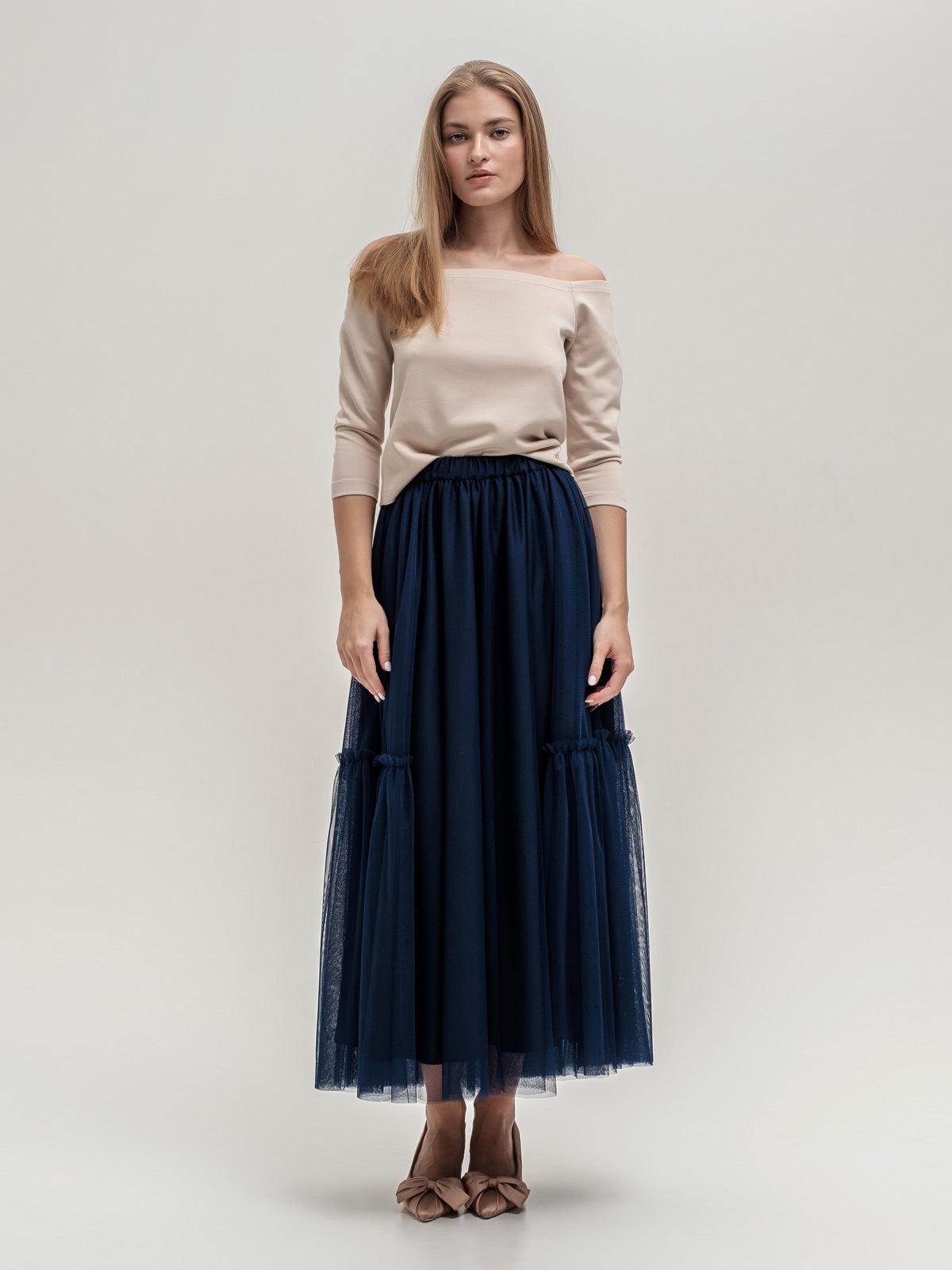 Long tulle skirt