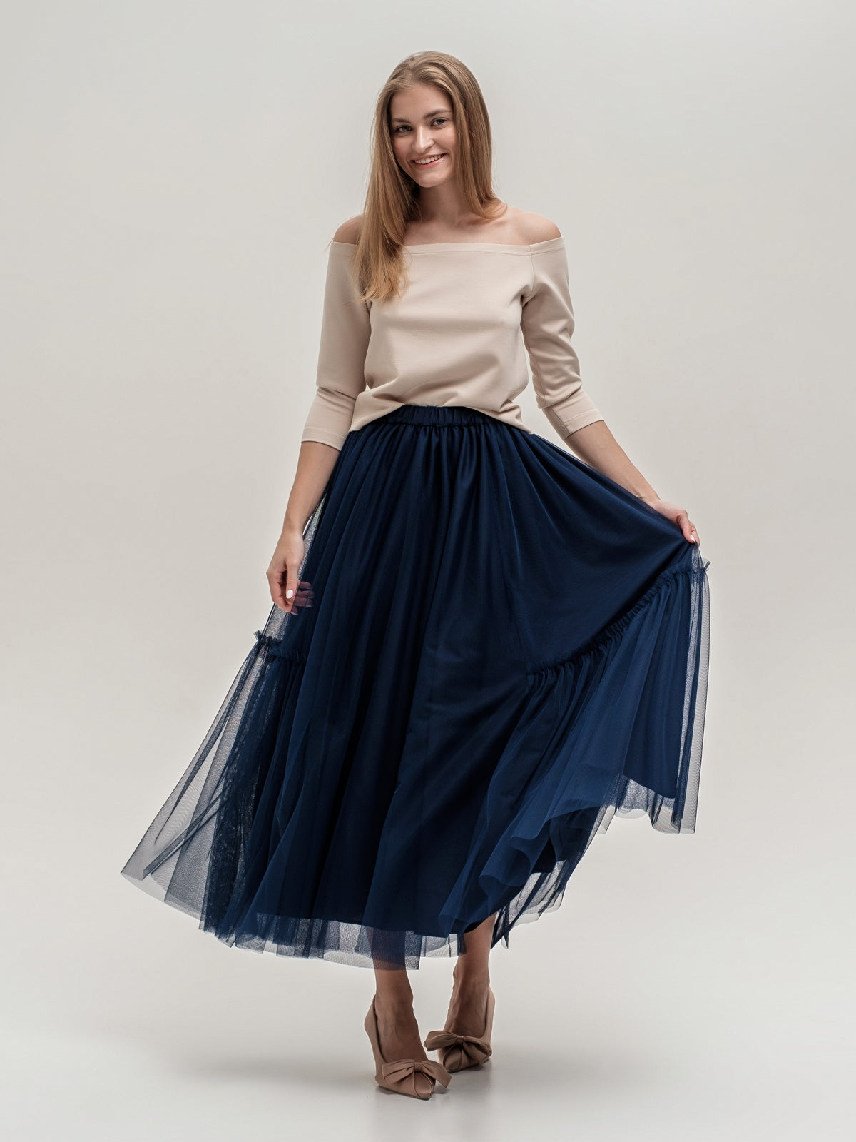 Long tulle skirt