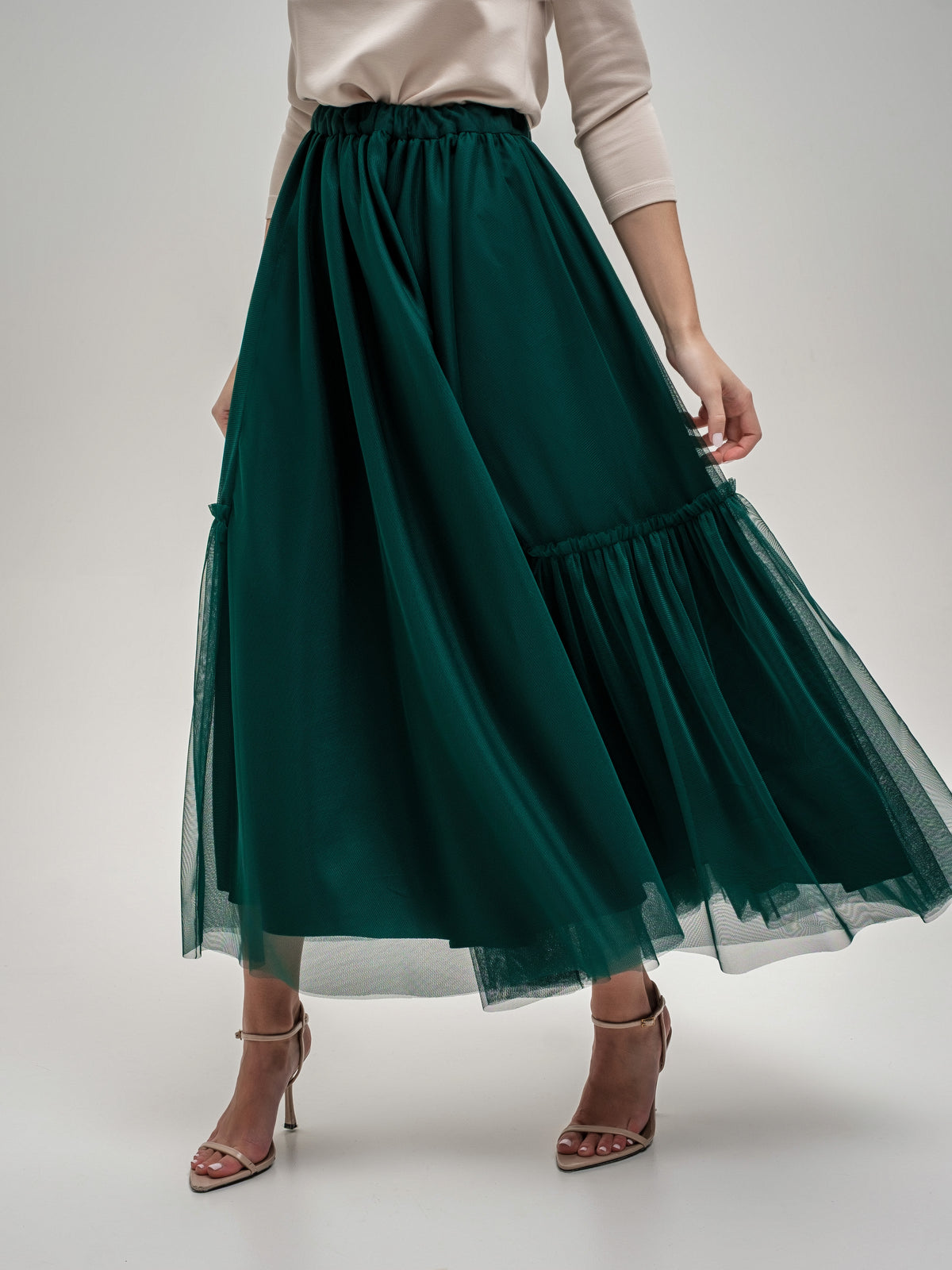 Long tulle skirt
