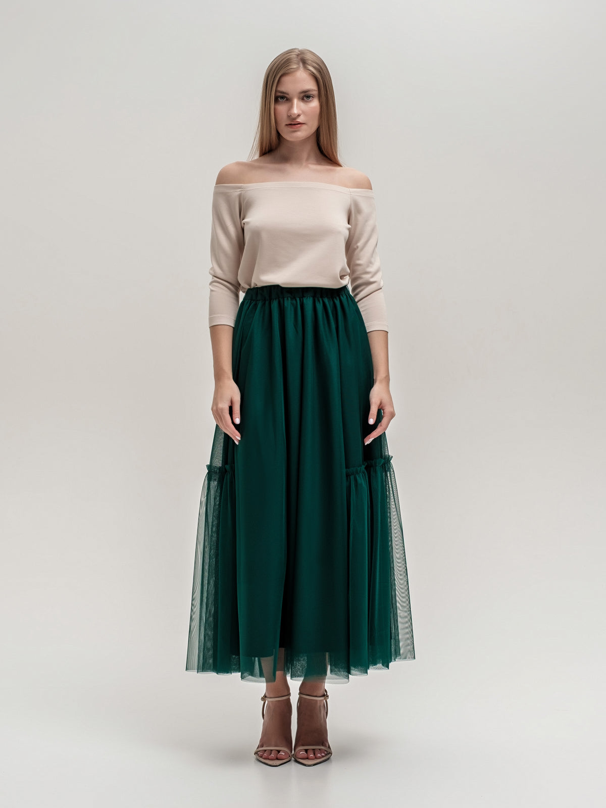 Long tulle skirt