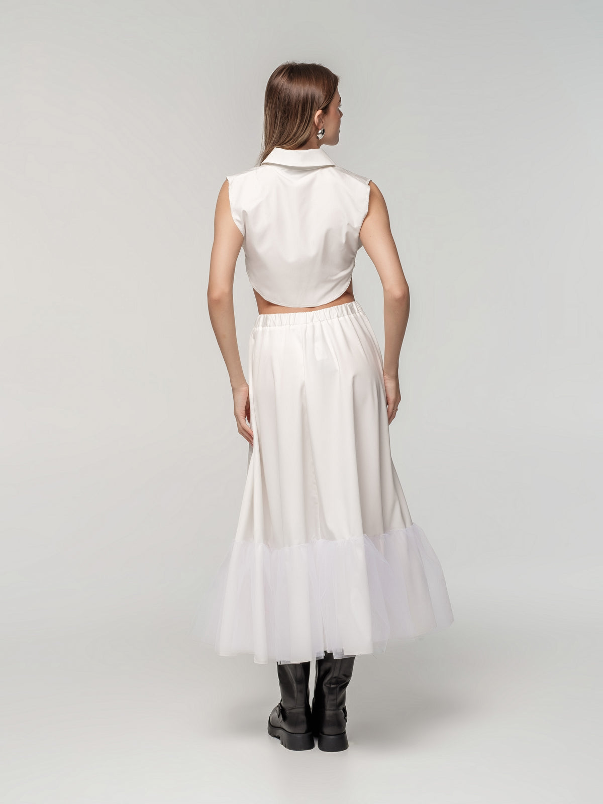 White underskirt with tulle