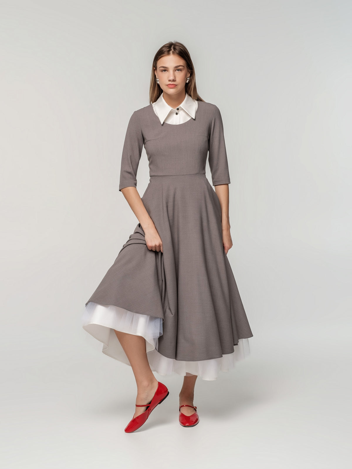 White underskirt with tulle
