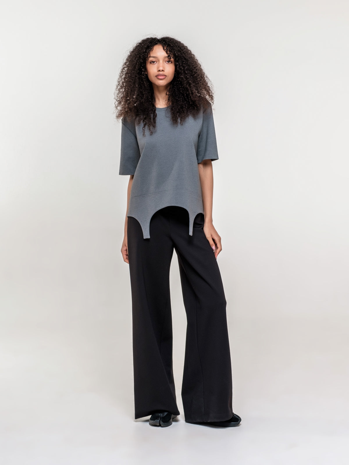 Loose fit garter inspired T-shirt