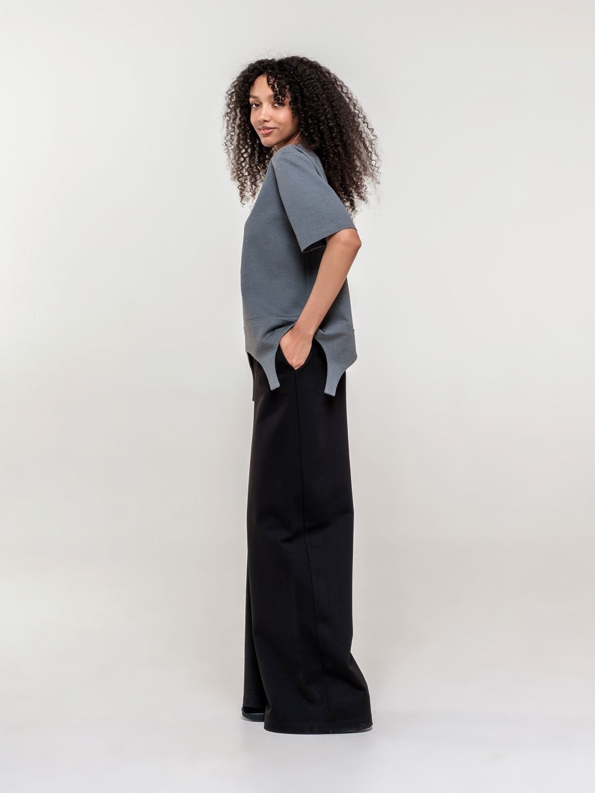 Loose fit garter inspired T-shirt