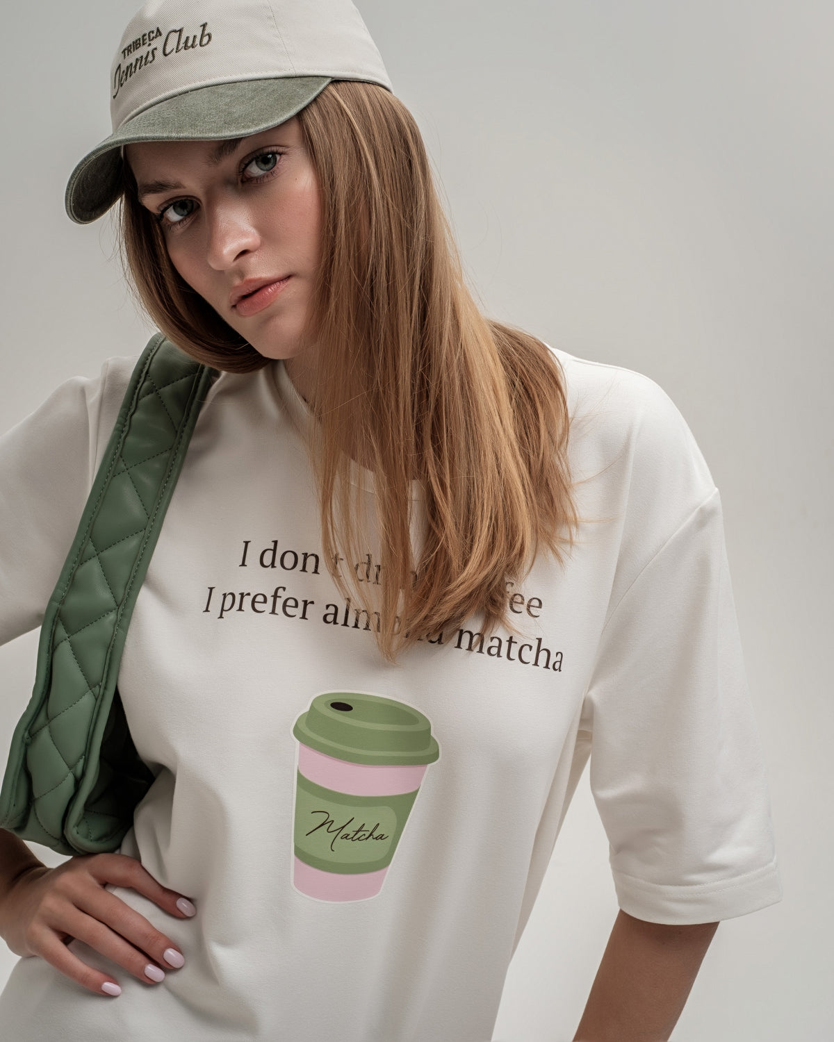 T-Shirt with print "MATCHA"