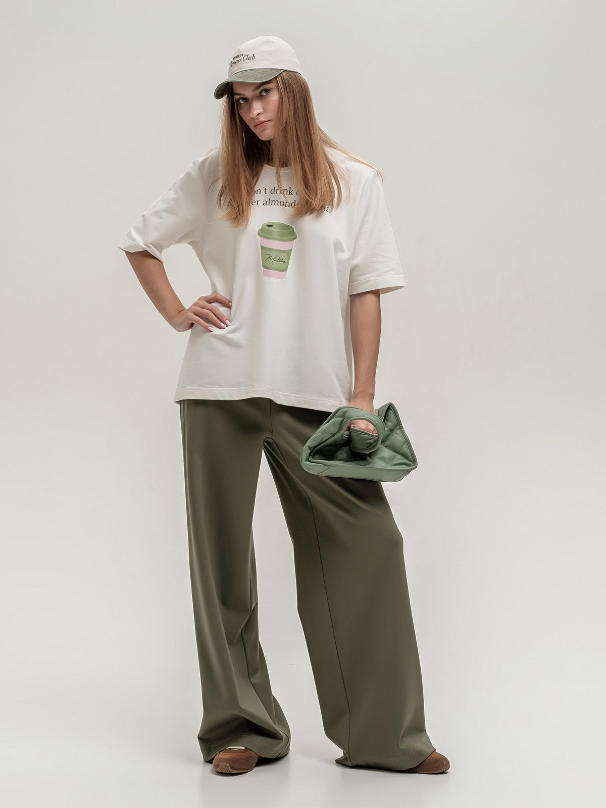 T-Shirt with print "MATCHA"