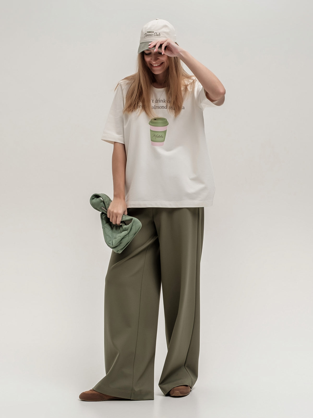 T-Shirt with print "MATCHA"