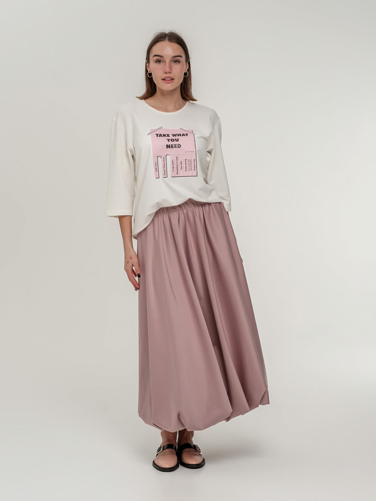 Balloon long skirt