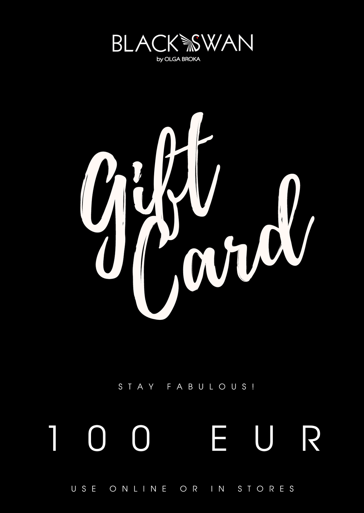 Gift cards Black Swan